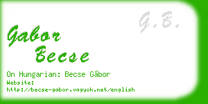 gabor becse business card
